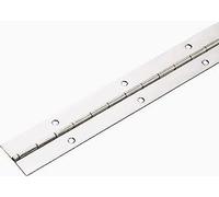 Gedotec Stabilo Charnière de Piano à Visser - Porte Enroulée Nickelée - 600 x 32 mm - Meuble Percé - 1 Pièce