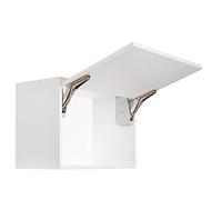 Gedotec Support d'Abattant | Modèle C 2,7-14,7 kg | 1 Garniture - Charnière d'abattant originale Kit complet blanc | Armoire de cuisine Kesseböhmer | Ferrure d'abattant de meuble Free Flap Mini