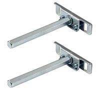 Gedotec Support d'étagère en acier galvanisé bleu clair - CLEVER | 2 pièces de support d'étagère en métal - support pour charges lourdes | Support d'étagère mural | Taquet d'étagère invisible