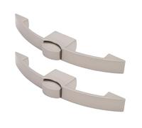 Gedourain Ensemble de Loquets de Tiroir à Boutons Poussoirs, Durables, Pearl Ni, Serrure sans clé, pour Camping-car, Remorques, Yachts, 2 Pièces (Distance des trous de 128 mm / 5 pouces)