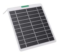 Gedourain Panneau de Charge Solaire 5W, Silicium Monocristallin Durable pour Systèmes de et Sonnettes de sécurité, Conception Portable (Blanc)