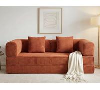 GEDTECH ARMANA Canapé 3 Places Convertible Lila en Velours côtelé, modulable en lit, Confortable, Cosy, méridienne en Velours, Sofa Moderne et Personnalisable, livré compressé, canapé lit