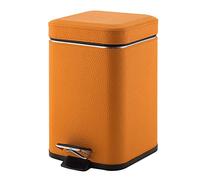Gedy | Argenta Panier de salle de bain carré en acier inoxydable, finition orange, capacité 3 litres, dimensions 16, 5 x 21,5 x 25 cm et poids 0,76 kg