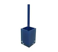 Gedy Auckland Brosse WC Bleue, Dimensions et Poids : 37,5 x 9,8 x 9,8 cm et 0,855 kg, fabriquée en résine Transparente de Haute qualité, Brosse de Toilette Design de R&D, Fait à la Main, 2 Ans de