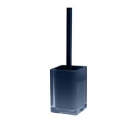 GEDY | Auckland Brosse WC en résine Transparente, Couleur Bleu pétrole, Dimensions 37,5 x 9,8 x 9,8 cm et Poids 0,86 kg