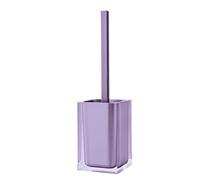 Gedy Auckland Brosse WC Lilas, mesures et Poids : 37,5 x 9,8 x 9,8 cm et 0,855 kg, fabriquée en résine Transparente de Haute qualité, Brosse de Toilette Design de R&D, Fait à la Main, 2 Ans de