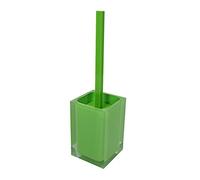 GEDY Auckland Brosse WC vert acide, dimensions et poids : 37,5 x 9,8 x 9,8 cm et 0,855 kg, fabriquée en résine transparente de haute qualité, brosse de toilette design de R&S Gedy, fabriquée à la main