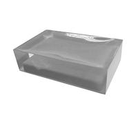 Gedy Auckland, Dimensions et Poids : 3 x 11 x 7 cm et 0,15 kg, Porte-Savon Solide en résine Transparente, Finition argentée, Design R & D, Fait à la Main, Garantie de 2 Ans, Unica