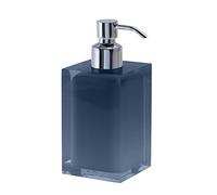 GEDY | Auckland Distributeur de Savon en résine Transparente, Couleur Bleu pétrole, Dimensions 16,2 x 7 x 7 cm et Poids 0,4 kg