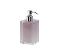 GEDY | Auckland Distributeur de Savon en résine Transparente, Couleur Rose, Dimensions 16,2 x 7 x 7 cm et Poids 0,4 kg