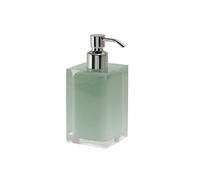 GEDY | Auckland Distributeur de Savon en résine Transparente, Couleur Vert Menthe, Dimensions 16,2 x 7 x 7 cm et Poids 0,4 kg