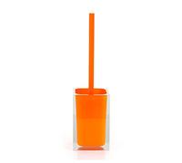 Gedy Auckland Orange, Dimensions et Poids : 37,5 x 9,8 x 9,8 cm et 0,855 kg, fabriqué en résine Transparente de Haute qualité, Brosse de Toilette Design de R&D, Fait à la Main, 2 Ans de Garantie,