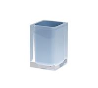 Gedy Auckland Porte-Brosse à Dents Bleu Ciel, Dimensions et Poids : 11 x 7,2 x 7,2 cm et 0,29 kg, Porte-Brosse à Dents en résine Transparente de Haute qualité, Design R&D, Fait à la Main, 2 Ans de