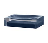 GEDY | Auckland Porte-Savon en résine Couleur Bleu pétrole, Dimensions 3 x 11 x 7 cm et Poids 0,15 kg