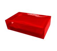 Gedy Auckland Savon, Dimensions et Poids : 3 x 11 x 7 cm et 0,15 kg, Porte Savon Solide en résine Transparente de Haute qualité, Finition Rouge, Design R&S, Fait à la Main, 2 Ans de Garantie, Unique