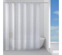 Gedy Blanc 16 G-Jungle 240 x 200, fabriqué en Tissu peva, Finition, Design R&S, Rideau de Douche avec 12 Anneaux, 2 Ans de Garantie, 200 x 240