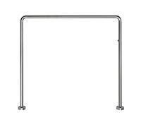 GEDY Cadre de rideau de douche d'angle chromé, dimensions : 80 x 80 x 80 cm, longueurs de tubes découpables, convient aux rideaux d'une largeur de 180 cm à 240 cm, barre de douche en acier, design R&S