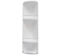 Gedy Caesar Panier de Douche, étagère de Douche, Triple, résines thermoplastiques, Blanc, 22,6 x 16 x 71 cm