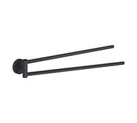 Gedy Eros Porte-Serviettes Double en Acier Inoxydable Noir 6 x 35 x 4,5 cm
