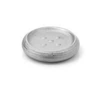 Gedy G-Astrid Porte-Savon de Bain argenté, Dimensions 2,6 x 12 x 12 cm, Poids 0,238 kg, Porte-Savon en céramique, années de Garantie 2, Design R&S, Unique