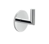 Gedy G-GEA Porte-manteau mural adhésif chromé, dimensions : 6,3 x 5,5 x 4,3 cm et 0,053 kg, porte-peignoir de bain en laiton, aluminium, collable avec double face 3 m, design R&S, 10 ans de garantie