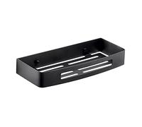 Gedy G-Hanoi Organiseur de salle de bain rectangulaire en acier inoxydable 304 avec finition noire, design R & D, mesure 4,5 x 30 x 12,7 cm et 0,6 kg, garantie 2 ans, unique