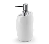 Gedy G-Isis dosassavon Blanc, Mesures et Poids Savon Salle de Bain : 16,3 x 9,1 x 8,5 cm et 0,34 kg, Fabriqué en résine et Sable, Design R&S, 2 Ans de Garantie, Unique
