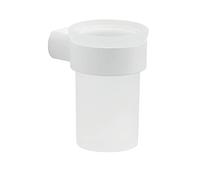 Gedy G-Kuala Lumpur Porte-brosses à Dents, Couleur Blanche, Composants fabriqués en Cromall, Laiton et Verre, Garantie 2 Ans, Dimensions 10,4 x 6,9 x 9,1 cm et Poids 0,386 kg, Design R&D, Unique