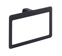 Gedy G-Kuala Lumpur Serviettes à Anneau, Couleur Noire, Porte-Serviettes de Bain, fabriqué en Cromall, Laiton et Verre, Garantie 2 Ans, Dimensions 15 x 23 x 5 cm et Poids 0,49 kg, Design R&D, Unique