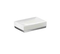 GEDY G-Lucy Porte-Savon Blanc, Composants fabriqués en céramique, Dimensions 3 x 12 x 8,2 cm et Poids 0,242 kg, Design R&S, 2 Ans de Garantie