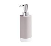 Gedy G-New Mizar Distributeur de Savon Taupe Clair, Distributeur de Savon de Salle de Bain, fabriqué en céramique, Garantie 2 Ans, Dimensions 19,2 x 6,4 x 6,4 cm et Poids 0,244 kg, Design R&D