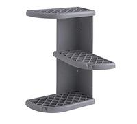 Gedy G-Oscar Étagère de Douche d'angle, Couleur Gris, Dimensions 37,3 x 23 x 23 cm Poids 0,356 kg, étagère Salle de Bain en résine, Finition Grise, années de Garantie 2, Design R&S
