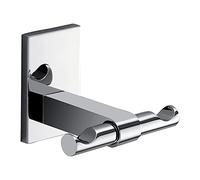 Gedy G-Singapore, Porte-serviettes double, finition chromée, dimensions 6 x 7,5 x 6,6 cm, porte-serviettes en acier inoxydable et Cromall, 10 ans de garantie, design R&D, unique