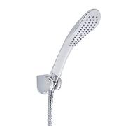 Gedy G-Tendence 02 Pommeau de Douche Universel 1 Jet Flexible 150 cm ABS Finition Chrome/Noir, Unica