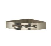 Gedy Hanoi Porte-objets de douche d'angle en acier inoxydable, finition brossée, dimensions 4,5 x 21 x 21 cm et poids 0,55 kg
