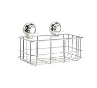 Gedy | Hot Porte-douche rectangulaire en fil chromé et fixation par ventouse, dimensions 17 x 26,2 x 15,7 cm et poids 0,475 kg