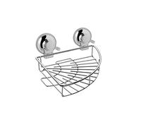 Gedy Hot, Porte-Objets de Douche d'angle en Fil chromé, Porte-Objets avec Ventouse, Porte-Objets de Salle de Bain en Acier Inoxydable, Design R&S, 2 Ans de Garantie, Charge maximale 5 kg, 10 x 19