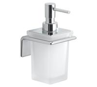 Gedy IL GIGLIO Distributeur de savon suspendu, verre dépoli, chrome