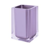 Gedy Lilas, Auckland Salle de bain, Mesures et Poids : 11 x 7,2 x 7,2 cm et 0,29 kg, Porte-brosse à dents en résine transparente de haute qualité, Design R&D, fait à la main, 2 ans de garantie, Unique