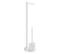 Gedy MAMMOLO Colonne de Pied avec postarollo et Brosse WC, Aluminium, Blanc, 20 x 20 x 78 cm