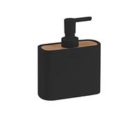 GEDY | Melbourne Distributeur de Savon en résine Couleur Noire, Dimensions 15,7 x 12,8 x 5,6 cm et Poids 0,498 kg