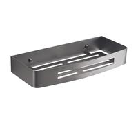 Gedy NERVA Panier de douche, étagère de douche, acier inoxydable AISI 304, métal Gun, 30 x 12,8 x 4,5 cm