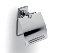 Gedy Olimpo Porte-Rouleau avec Couvercle, Acier Inoxydable, Chrome, 12,6 x 4,8 x 13