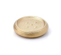 Gedy Or, G-Astrid Porte-Savon Salle de Bain, Taille 2,6 X 12 X 12 CM Poids 0,238 kg, Porte-Savon en Céramique, Années de Garantie 2, Design R&S, Unique