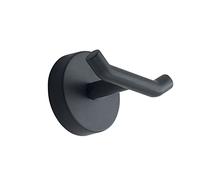 Gedy Osaka, Porte-serviettes double finition noire, dimensions 5 x 7 x 4,6 cm, porte-serviettes en Cromall, acier inoxydable et récipients en verre satiné, 10 ans de garantie, design R&D, unique