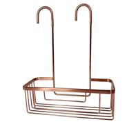 Gedy OTTAVIANO Panier de douche à suspendre, étagère de douche, acier inoxydable, or rose, 30 x 12 x 37 cm