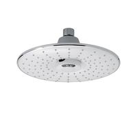 Gedy Pomme de douche anti-calcaire chromé Music 00, pommeau de douche rond diamètre 23 cm, boîtier Bluetooth intégré amovible, 1 jet type pluie, pommeau réglable 360 °, buses en silicone