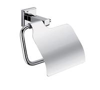 GEDY | Porte-Papier hygiénique Colorado, Porte Rouleau Couvert en Acier Inoxydable et chromé, fixé avec vis incluses ou Colle, Poids Pris en Charge 7 kg, 12 x 14,3 x 6,5 cm