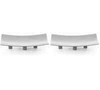Gedy Porte-Savon Perth, Dimensions et Poids : 2 x 11,8 x 11,8 cm et 0,18 kg, Porte-Savon Solide en Acier Inoxydable, Finition chromée, Design R&D, 2 Ans de Garantie (Lot de 2)