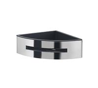 Gedy | Poseidon Porte-douche d'angle en acier, finitions chromées et noires, dimensions 7,2 x 24 x 12,3 cm et poids 0,815 kg